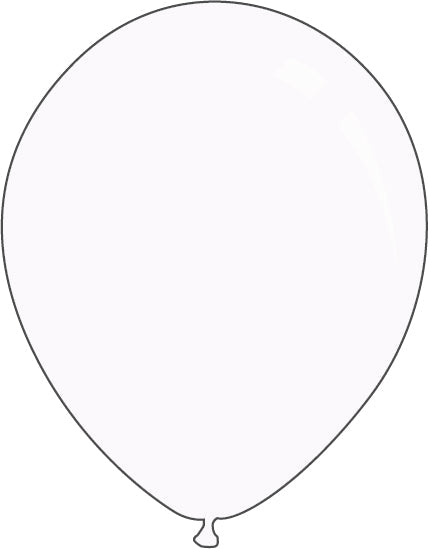 12" White Latex Balloons