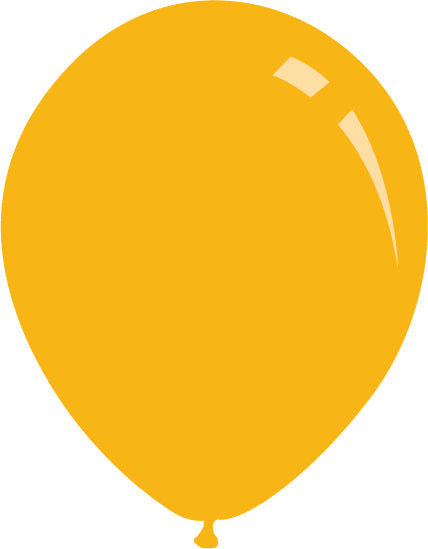 9" Golden Yellow Orange Latex Balloons- Airfill Only