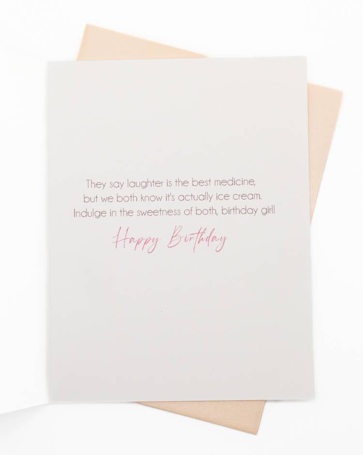 'Scoops of Joy' Ice Cream Birthday Greeting Card
