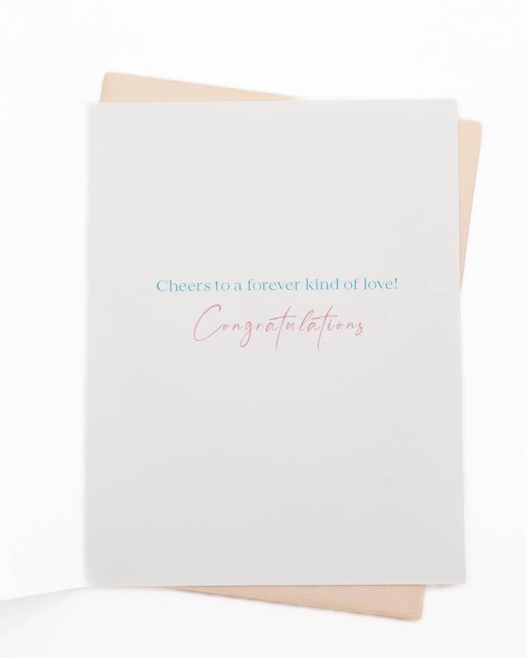 'Cheers to the Newlyweds' Wedding Greeting Card