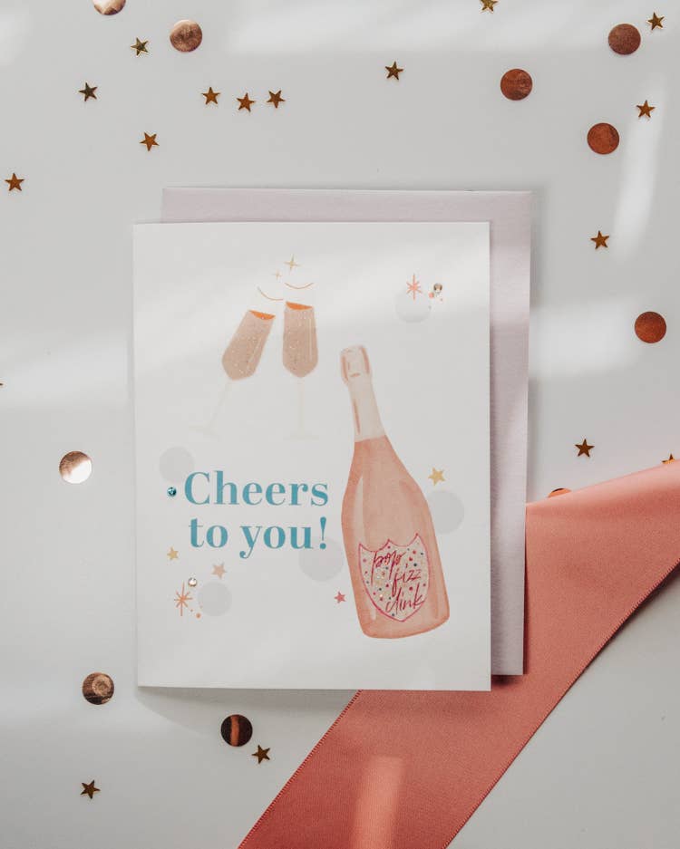 'Cheers to You' Congratulations Greeting Card