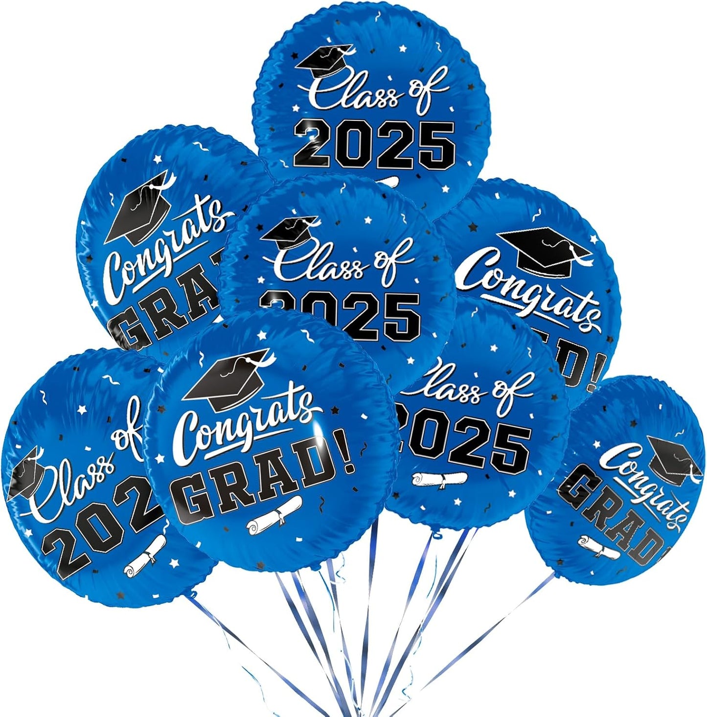 Graduation Bundle 12 Pieces: 18" Congrats Blue