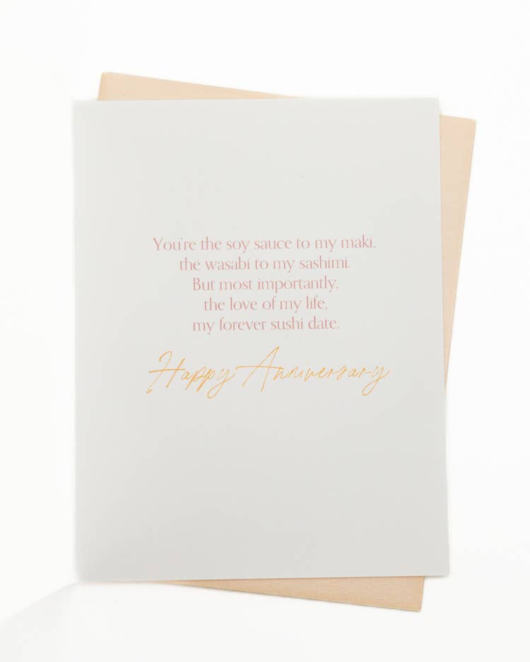 'Sushi Love' Anniversary Greeting Card