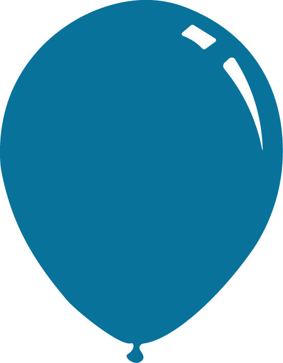 9" Standard Ocean Blue Latex Balloons- Airfill Only