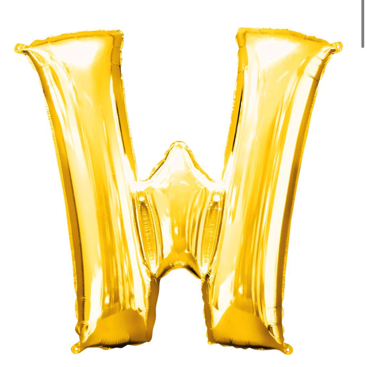 34" Gold Letter W Balloon