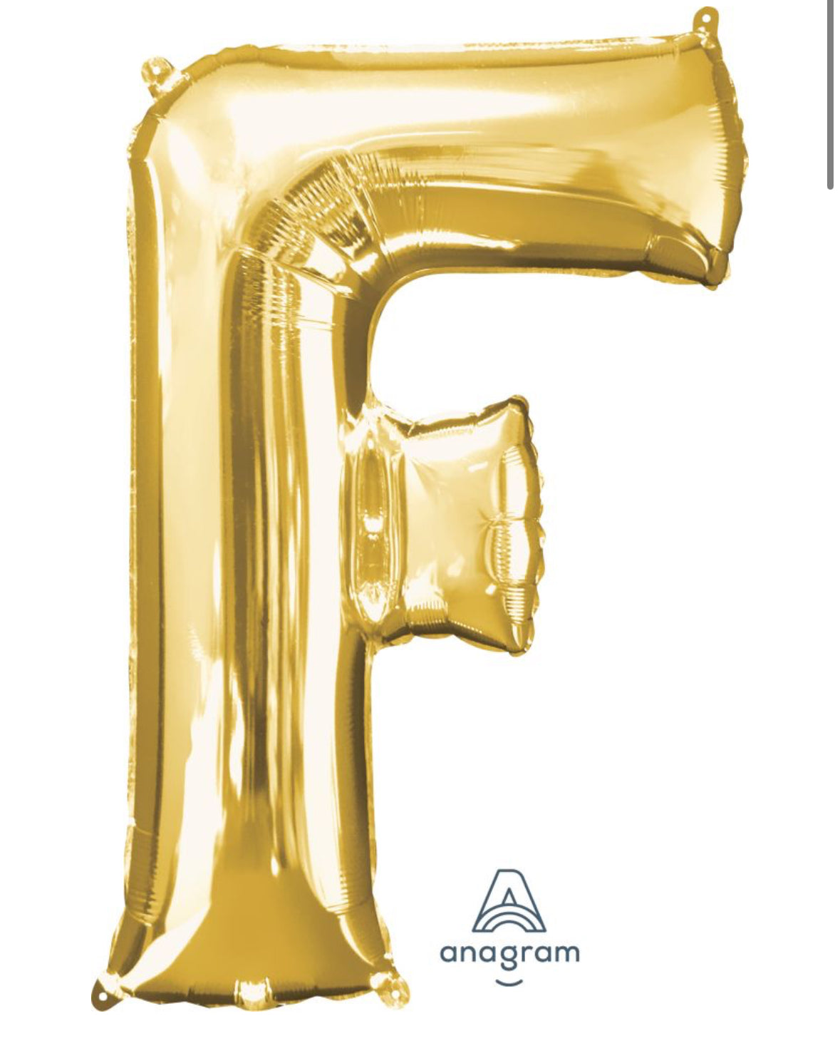 34" Gold Letter F Balloon
