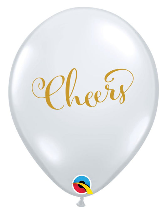 11" Simply Cheers Diamond Clear Balloons