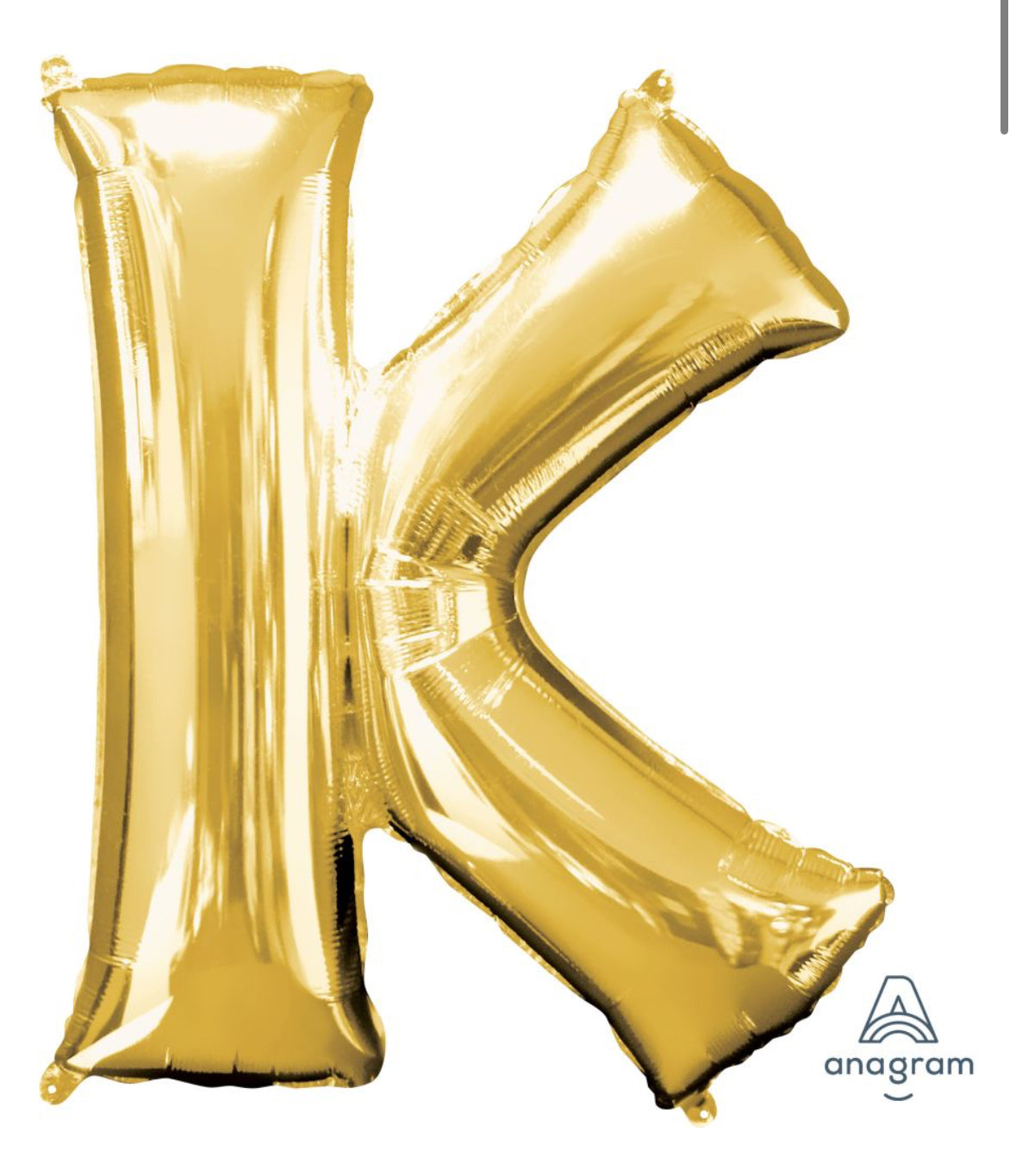34" Gold Letter K Balloon