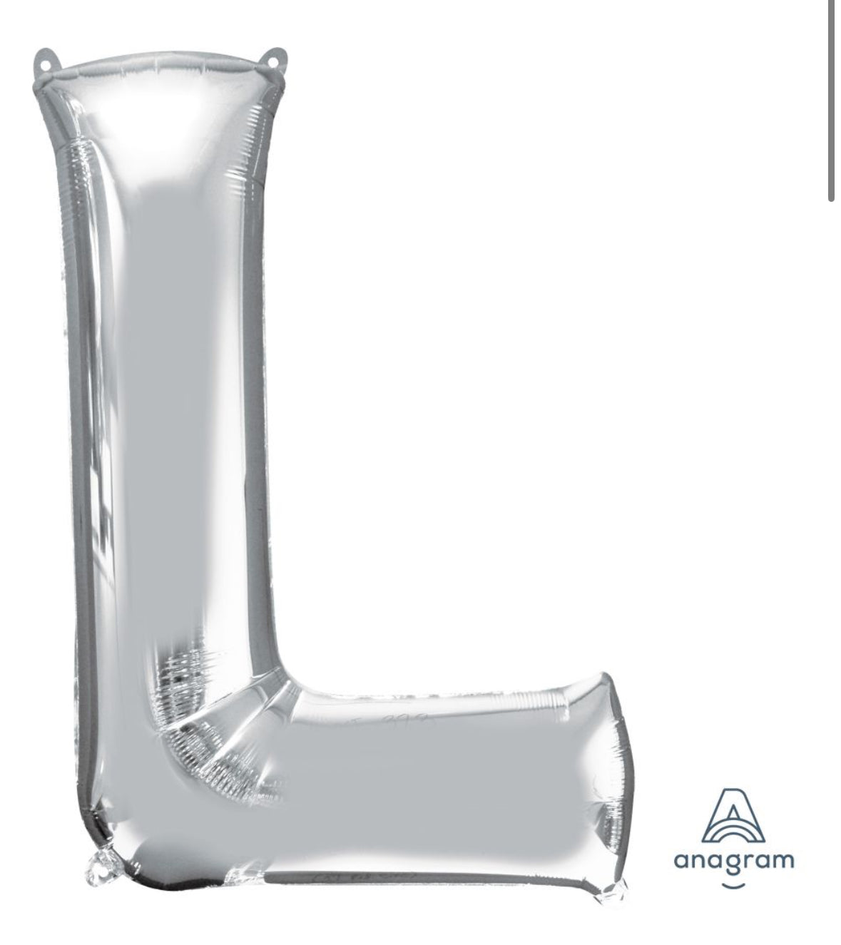 34" Silver Letter L Balloon