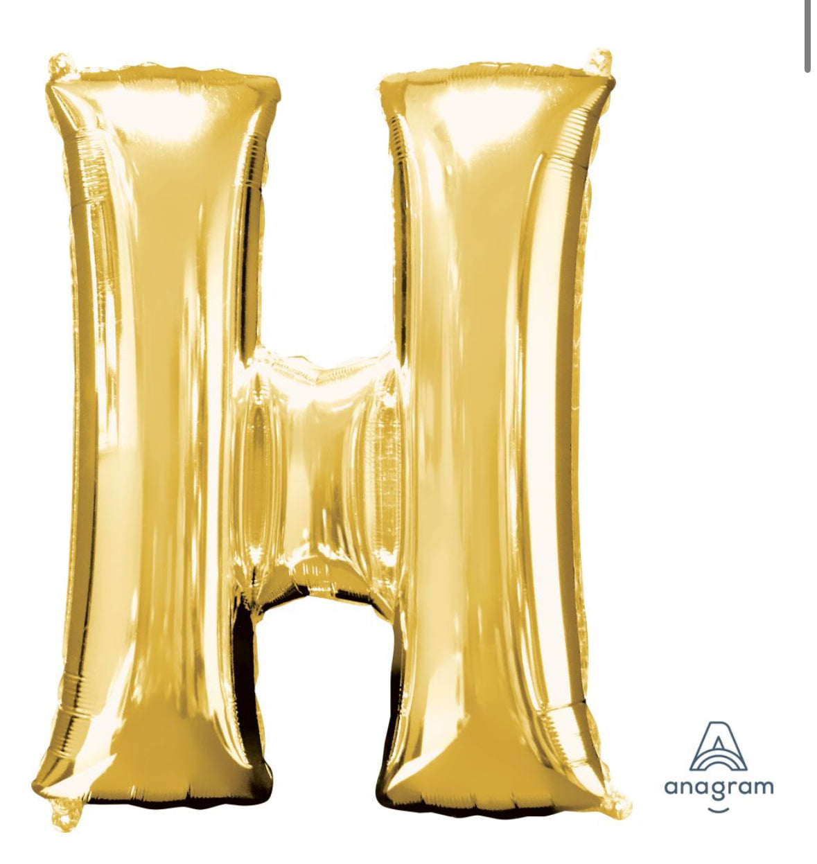 34" Gold Letter H Balloon