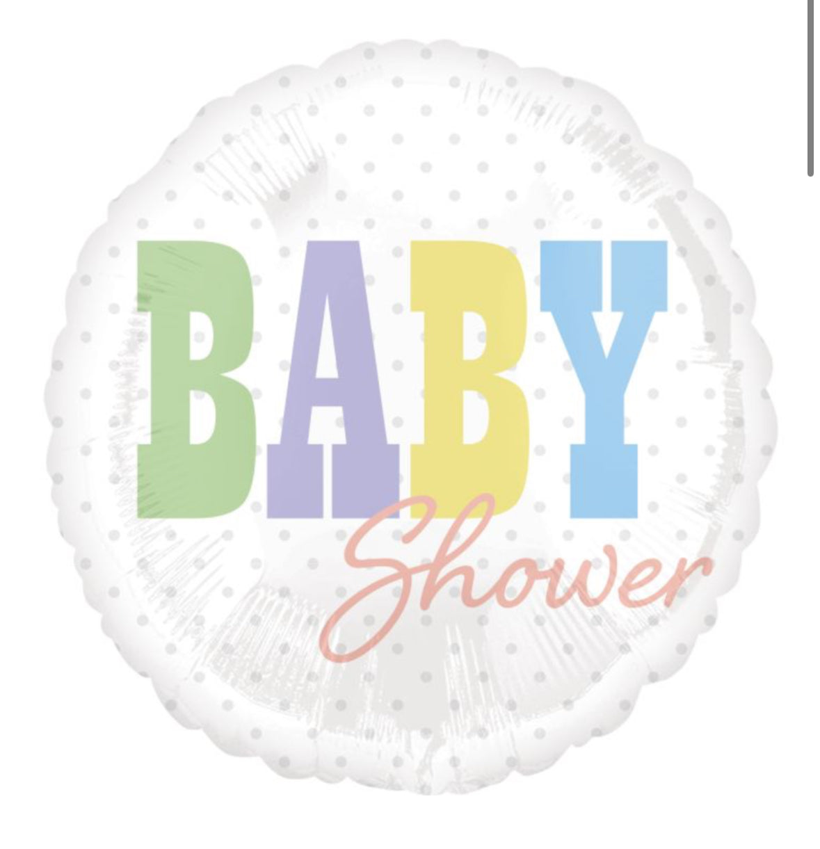18” Baby Shower Colors Foil Balloon