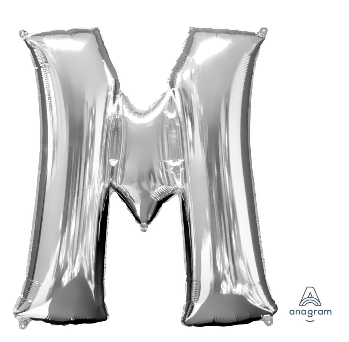 34" Silver Letter M Balloon