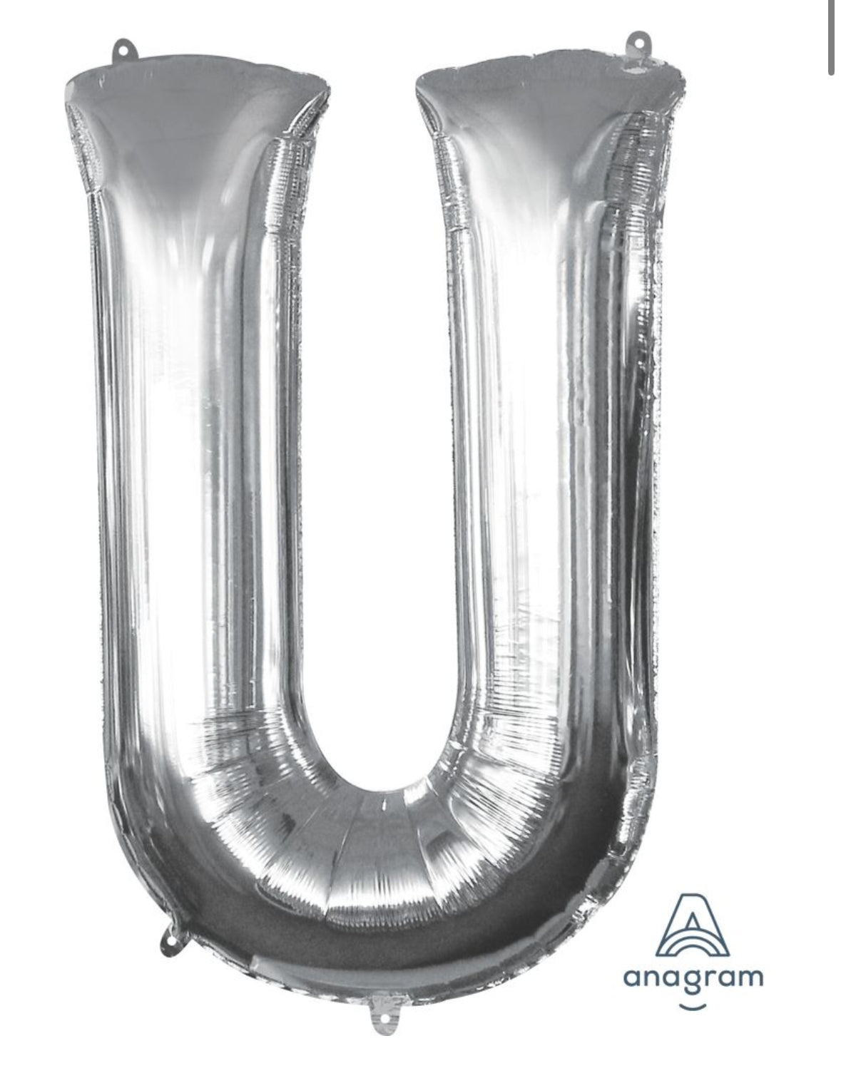 34" Silver Letter U Balloon