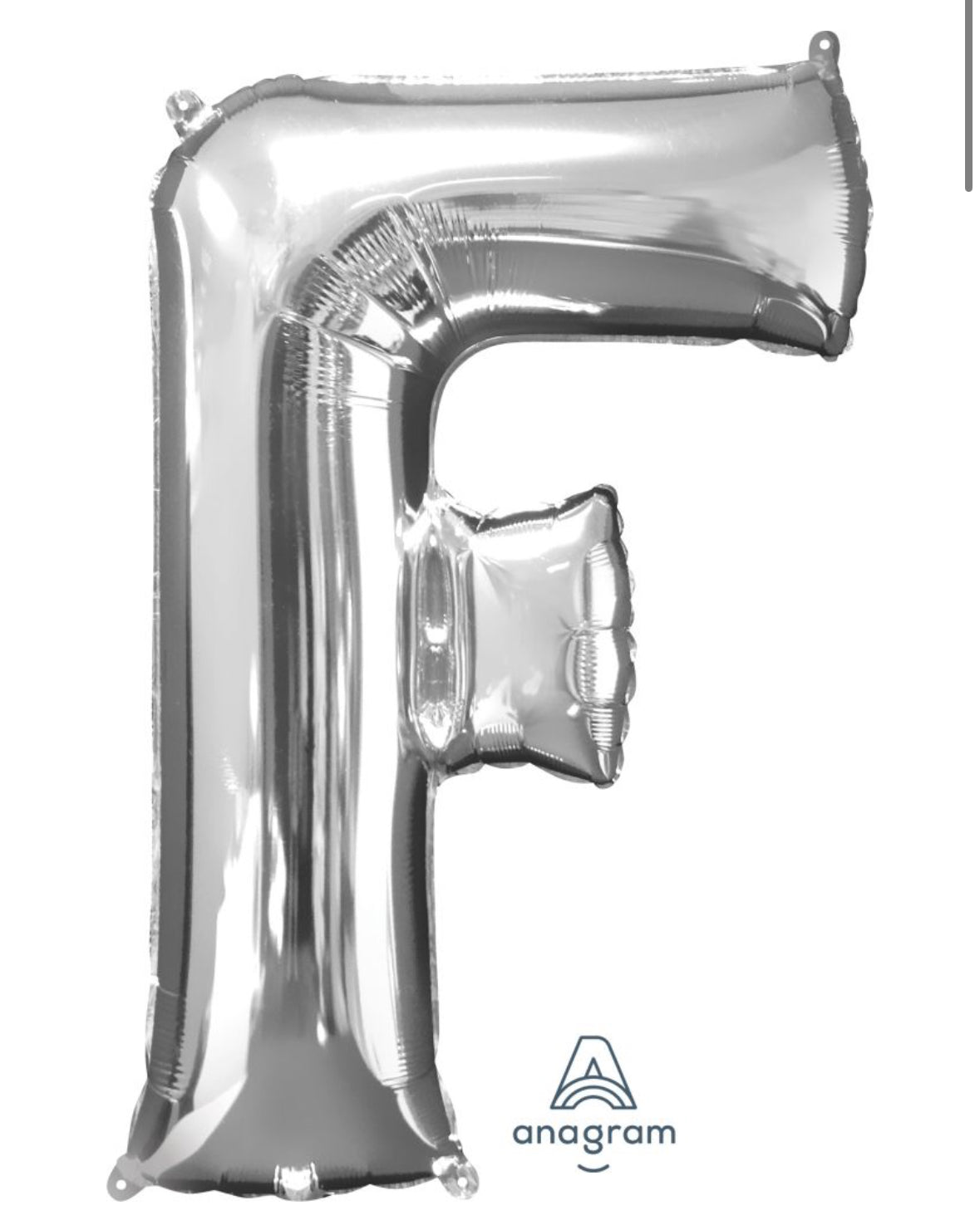 34" Silver Letter F Balloon