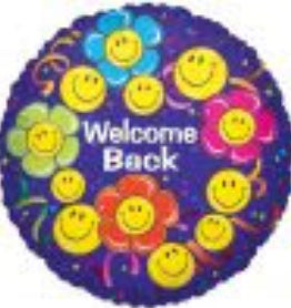 18" Welcome Back Smiling Faces Balloon