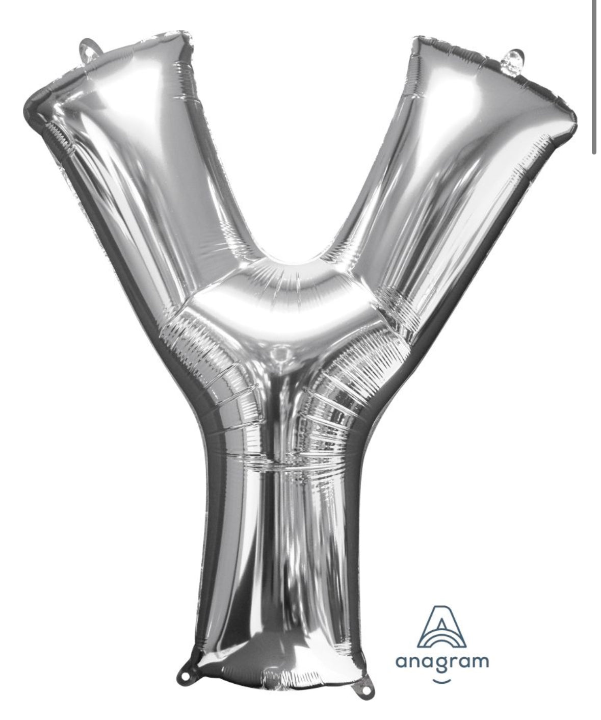 34" Silver Letter Y Balloon