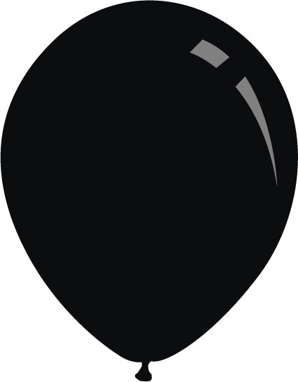 9" Metallic Black Latex Balloon - Airfill Only