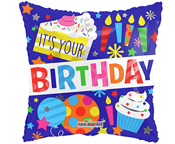 18" Birthday Candles & Cakes Balloon