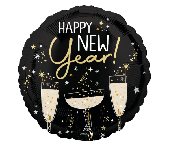 Standard Bubbly New Year Balloon