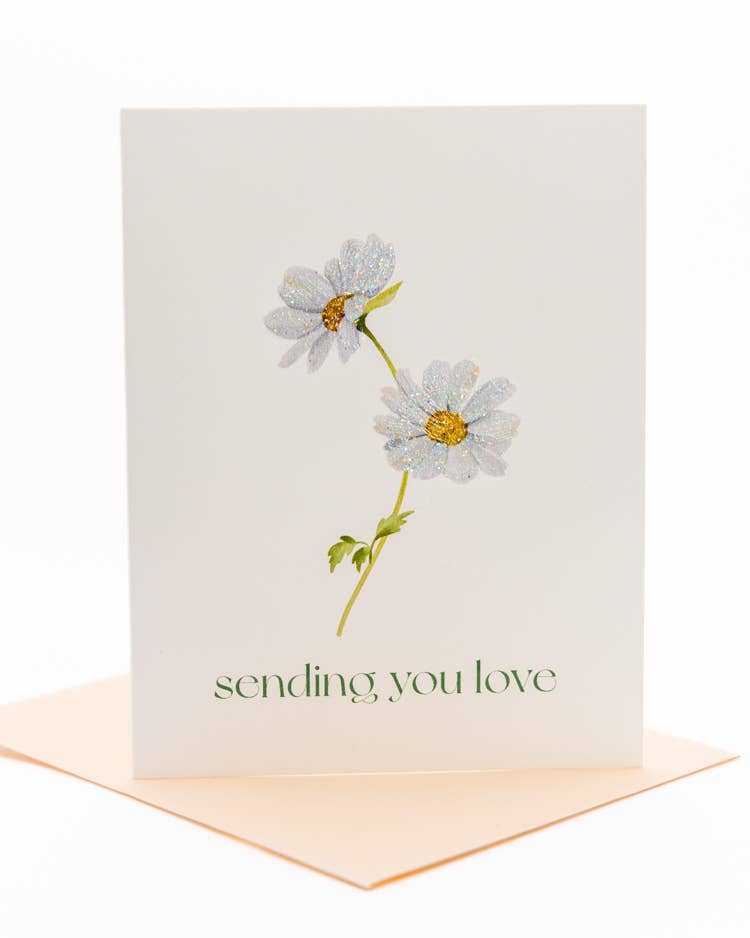 'Daisy Hug' Flower Sympathy Greeting Card