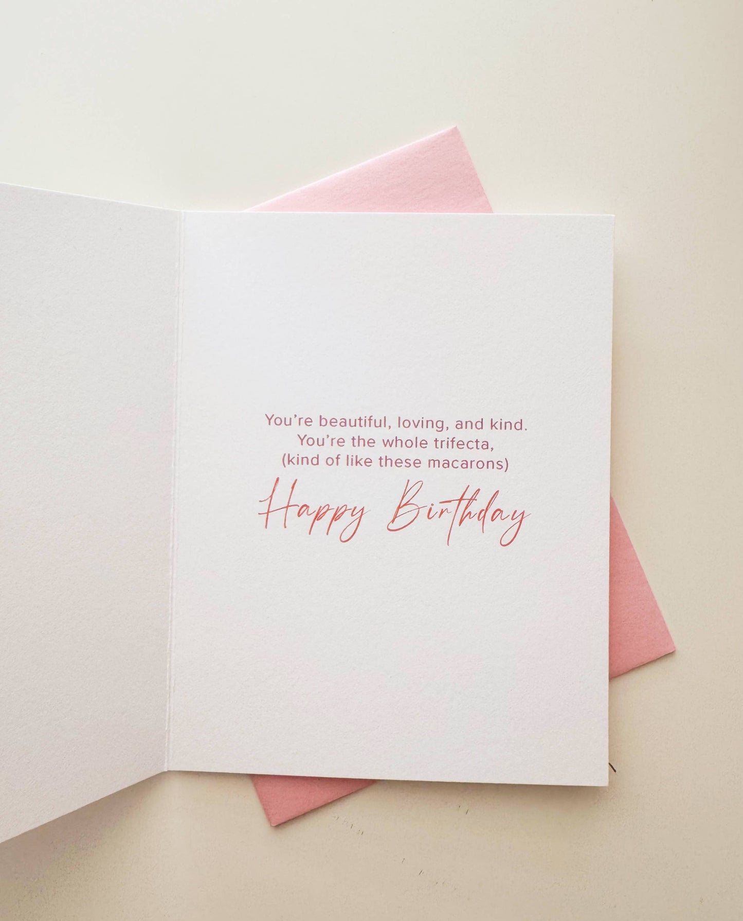 'Le Macaron Trifecta' Birthday Greeting Card