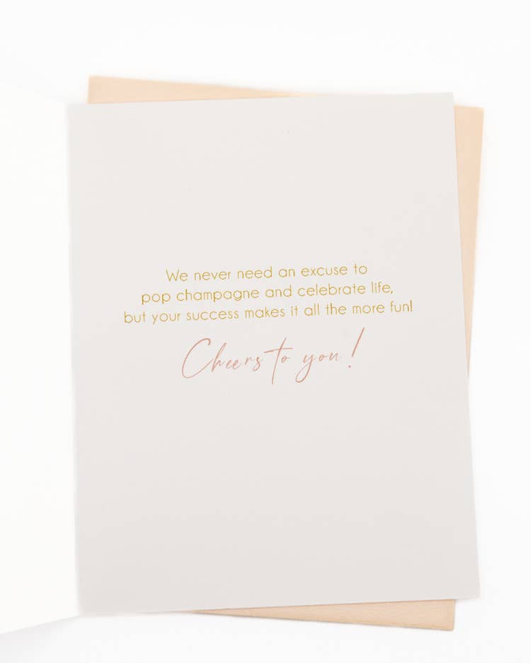 'Cheers to You' Congratulations Greeting Card