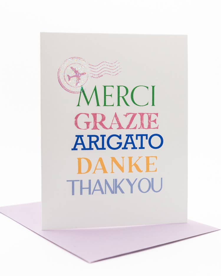 'Multi-Language' Thank You Greeting Card