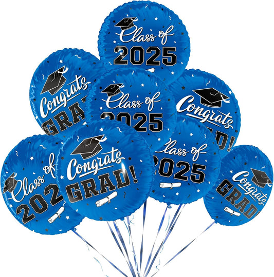 Graduation Bundle 12 Pieces: 18" Congrats Blue