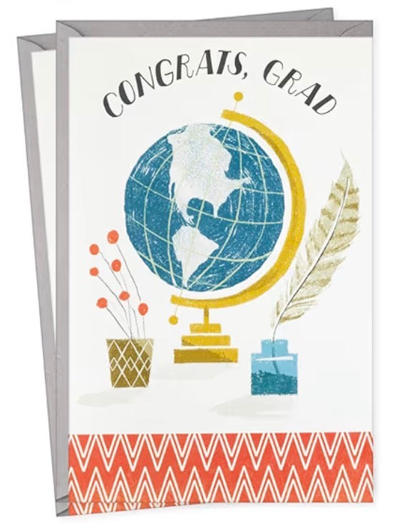Graduation Card- Congrats, Grad (Globe)