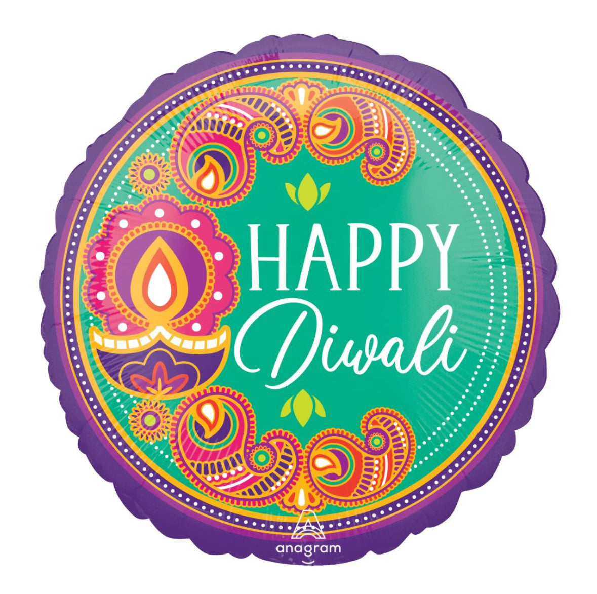 18" Happy Diwali Rangoli Dream Balloon