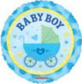 18" Baby Boy Stroller Balloon
