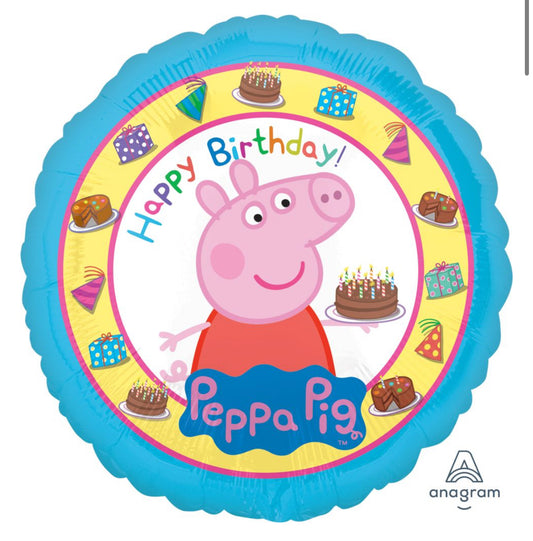 18" Peppa Pig Happy Birthday Balloon