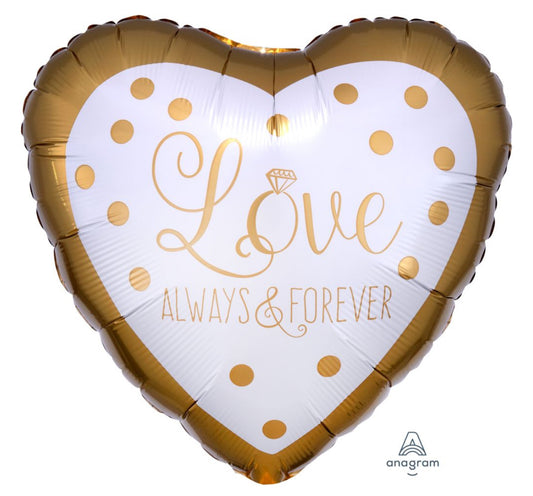 18" Sparkling Gold Wedding Balloon