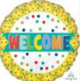 18" Welcome Lots of Dots Balloon