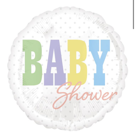 18” Baby Shower Colors Foil Balloon