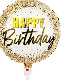 Happy Birthday- Black and Gold