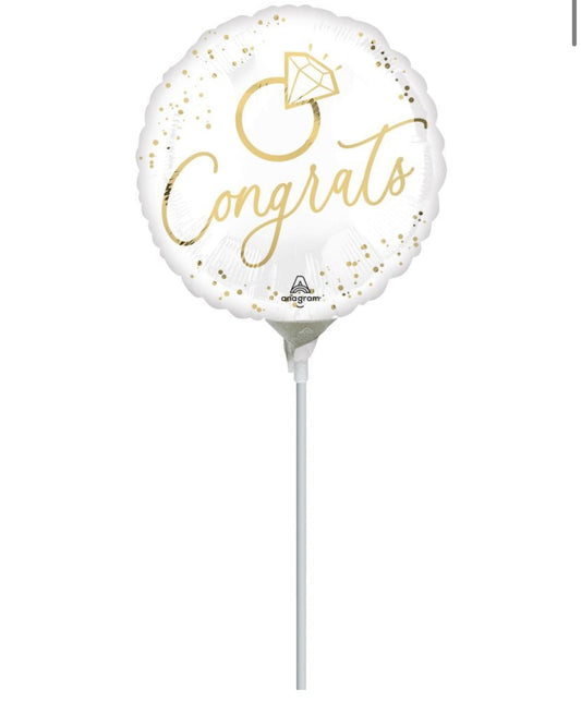 09" Gold Wedding Balloon (Air Fill)
