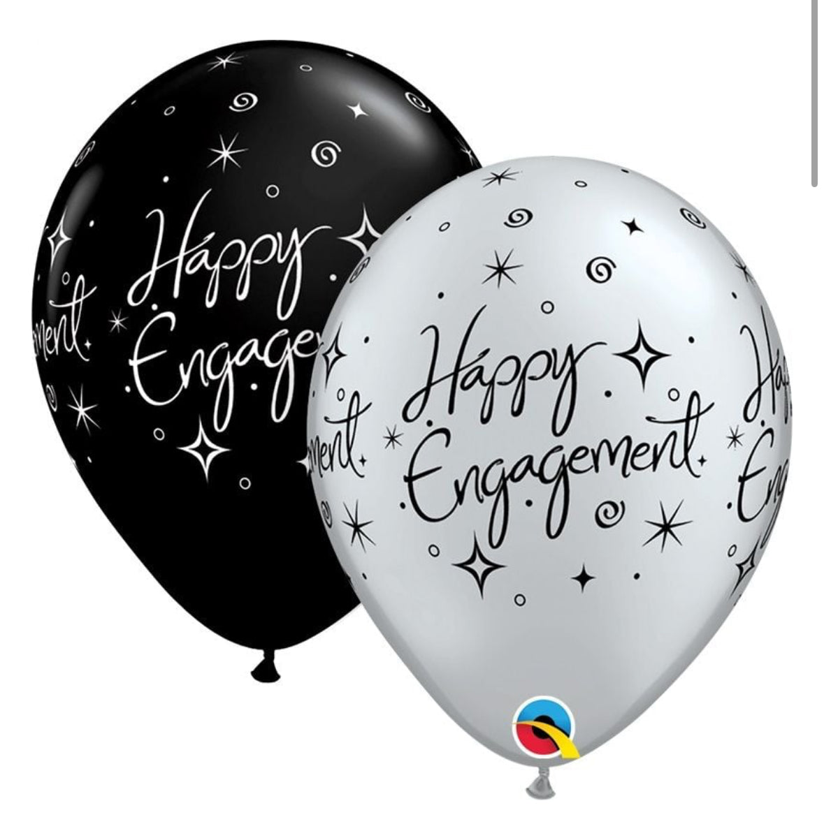 11" Engagement Elegant Sparkles Balloons