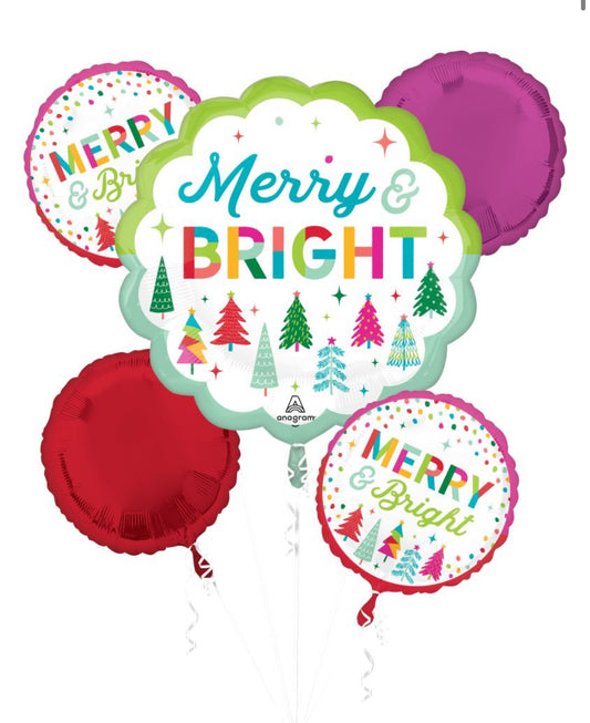 Bouquet Merry And Bright Balloon