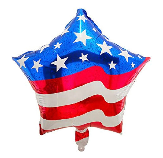 American Flag Star Foil Balloon