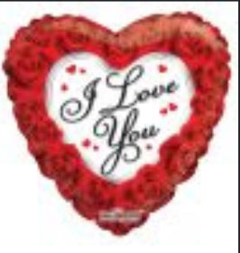 09" I Love You Classic Roses Balloon