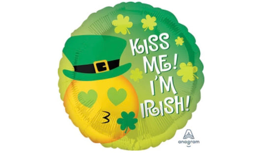 18" Kiss Me Emoticon Balloon