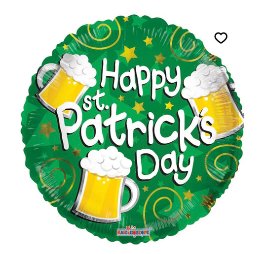18" Happy St. Patrick's Beers Balloon
