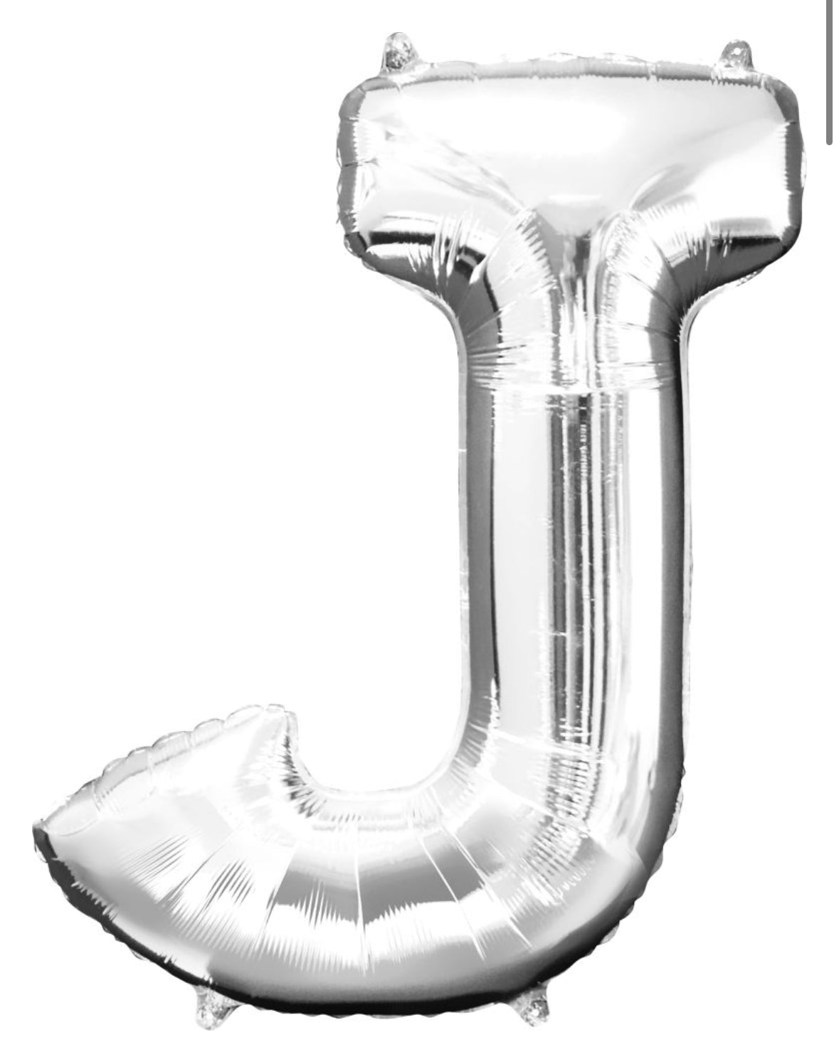 34" Silver Letter J Balloon