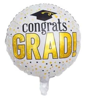 18" Congrats Grad White