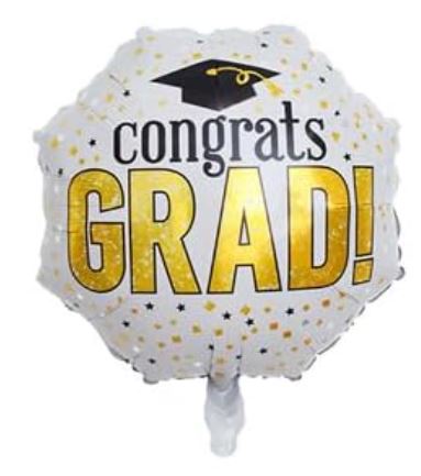 18" Congrats Grad Octagon White