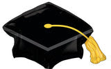 31" SuperShape Black Grad Cap Foil Balloon