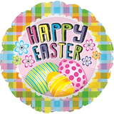 17" Easter Plaid & Eggs