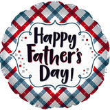 17" Happy Father's Day Plaid