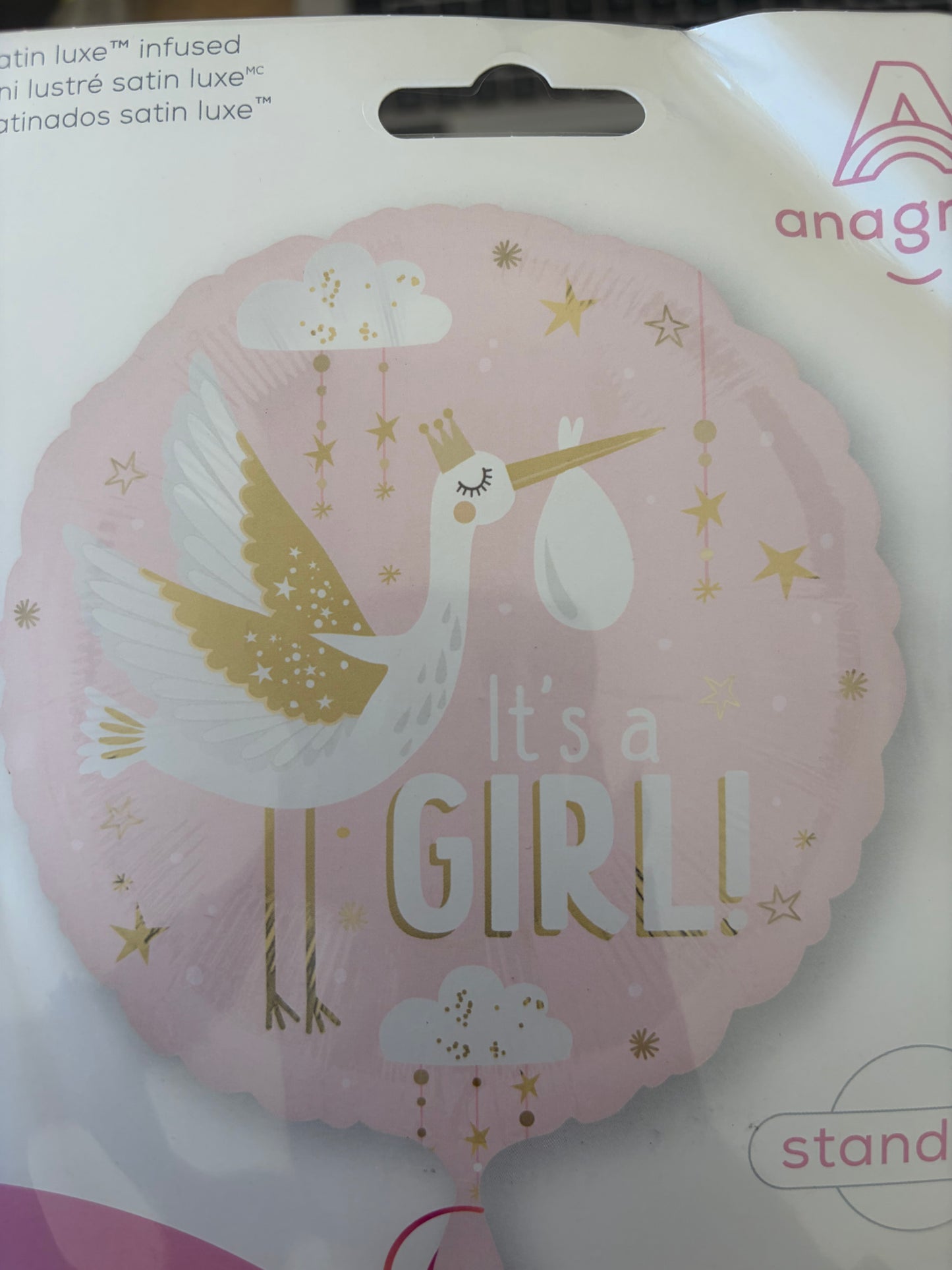 It’s a Girl Stork Balloon